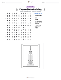 Empire State Building printable worksheet preview