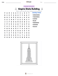 Podgląd drukowalnego arkusza ćwiczeń Empire State Building