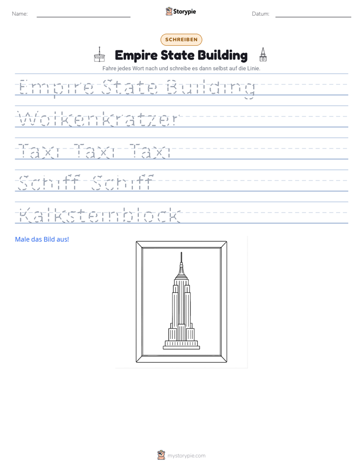 Schreibübung