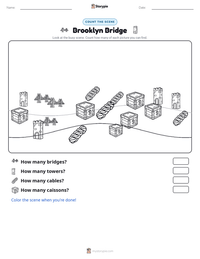 Brooklyn Bridge printable worksheet preview