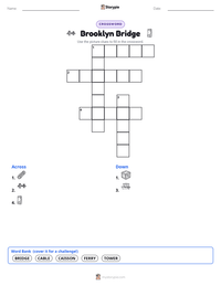 Brooklyn Bridge printable worksheet preview