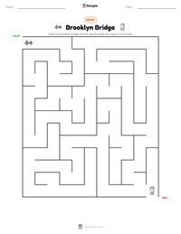 Brooklyn Bridge printable worksheet preview