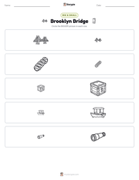 Brooklyn Bridge printable worksheet preview