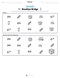 Brooklyn Bridge printable worksheet preview