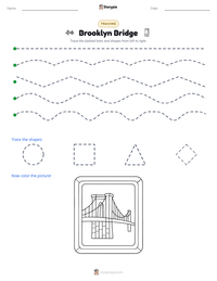 Brooklyn Bridge printable worksheet preview