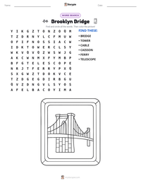 Brooklyn Bridge printable worksheet preview