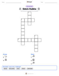 Edwin Hubble printable worksheet preview