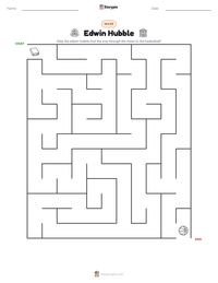 Edwin Hubble printable worksheet preview