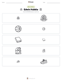 Edwin Hubble printable worksheet preview