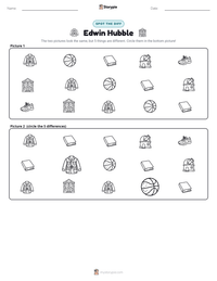 Edwin Hubble printable worksheet preview