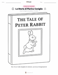Pagina da colorare di La storia di Peter Coniglio (libro) per bambini