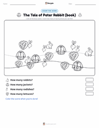 The Tale of Peter Rabbit (book) printable worksheet preview