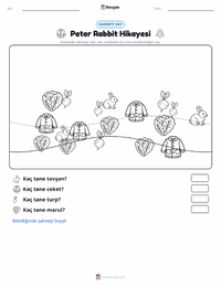 Tavşan Peter'in Hikayesi (kitap) yazdırılabilir çalışma sayfası önizlemesi