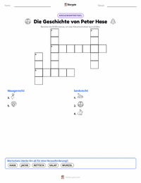 Die Geschichte von Peter Hase (Buch) druckbare Arbeitsblatt Vorschau