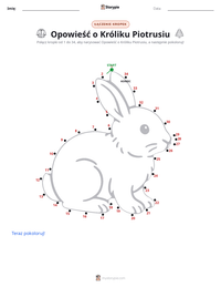 Podgląd drukowalnego arkusza ćwiczeń Historynka o króliku Piotrusiu (książka)