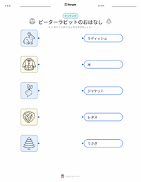 ピーターラビットのおはなし (本) の子供向け印刷可能ワークシート