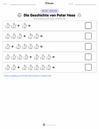 Die Geschichte von Peter Hase (Buch) druckbare Arbeitsblatt Vorschau