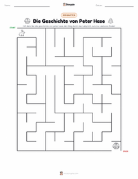 Die Geschichte von Peter Hase (Buch) druckbare Arbeitsblatt Vorschau