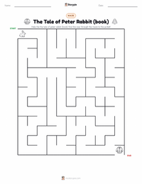 The Tale of Peter Rabbit (book) printable worksheet preview