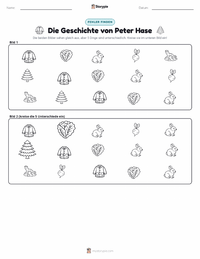 Die Geschichte von Peter Hase (Buch) druckbare Arbeitsblatt Vorschau