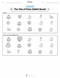 The Tale of Peter Rabbit (book) printable worksheet preview