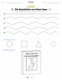 Die Geschichte von Peter Hase (Buch) druckbare Arbeitsblatt Vorschau