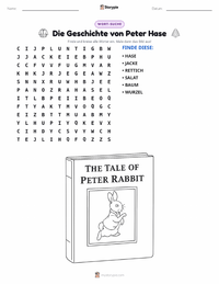 Die Geschichte von Peter Hase (Buch) druckbare Arbeitsblatt Vorschau
