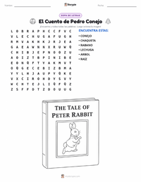 Vista previa de la hoja de trabajo imprimible de El cuento de Perico el conejo travieso (libro)