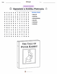 Podgląd drukowalnego arkusza ćwiczeń Historynka o króliku Piotrusiu (książka)