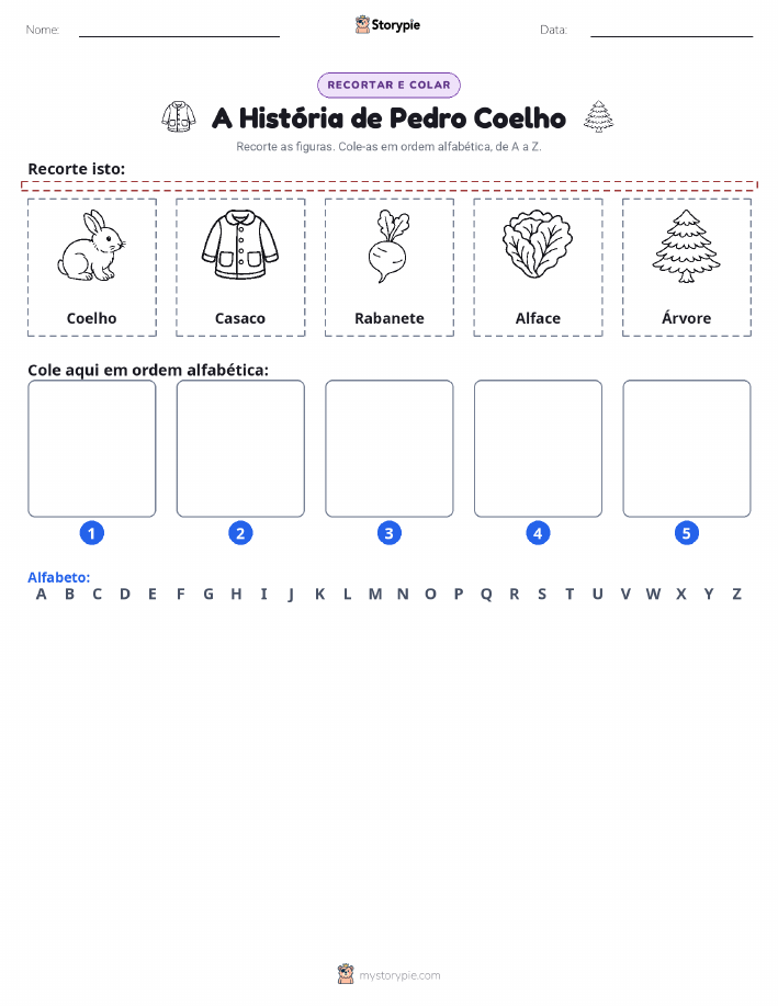 Recortar & Colar Alfabeto