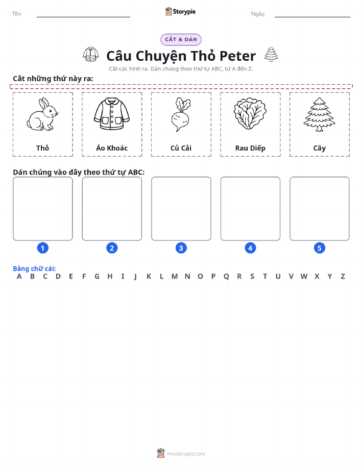 Cắt & Dán Chữ Cái