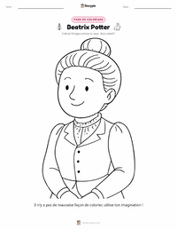 Page de coloriage Beatrix Potter pour les enfants