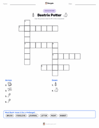 Beatrix Potter printable worksheet preview