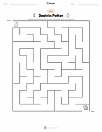 Beatrix Potter printable worksheet preview