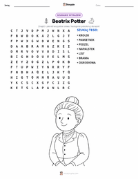 Podgląd drukowalnego arkusza ćwiczeń Beatrix Potter