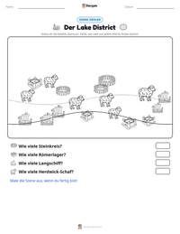 Der Lake District druckbare Arbeitsblatt Vorschau