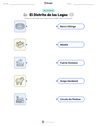 Vista previa de la hoja de trabajo imprimible de El Distrito de los Lagos