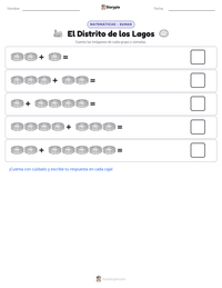 Vista previa de la hoja de trabajo imprimible de El Distrito de los Lagos