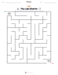 The Lake District printable worksheet preview