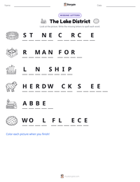 The Lake District printable worksheet preview