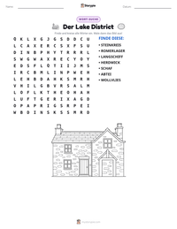 Der Lake District druckbare Arbeitsblatt Vorschau