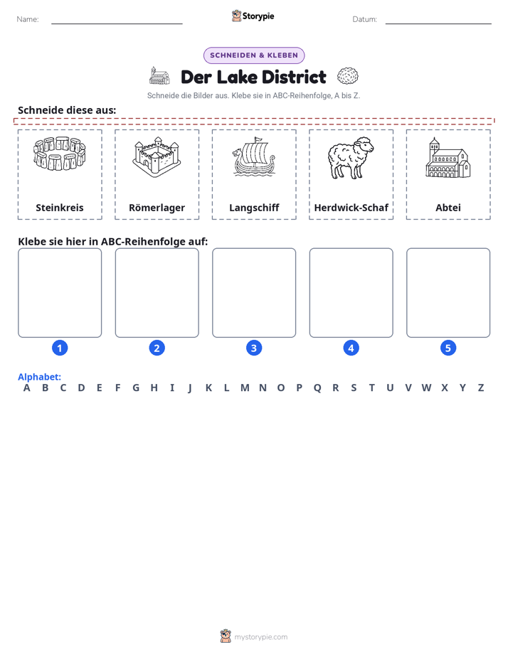 Schneiden & Einfügen Alphabet