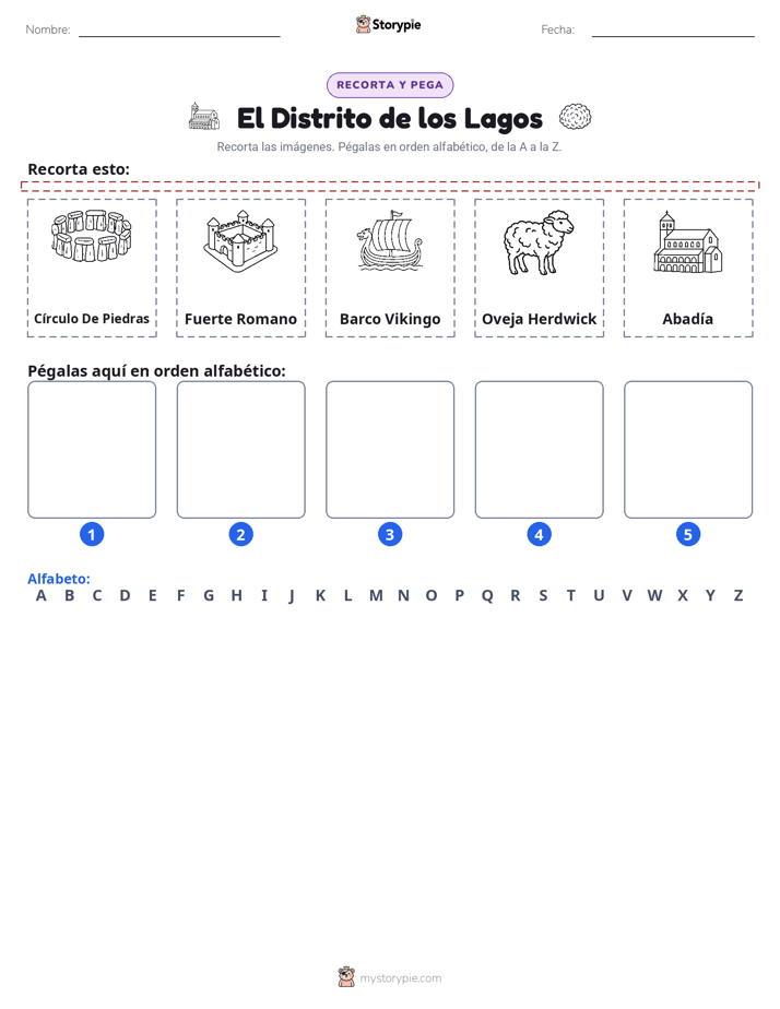 Cortar y Pegar el Alfabeto