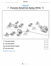 Panama Kanalı'nın Açılışı (1914) yazdırılabilir çalışma sayfası önizlemesi