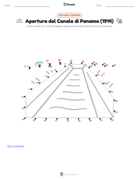 Anteprima della scheda stampabile di Apertura del Canale di Panama (1914)