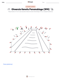 Podgląd drukowalnego arkusza ćwiczeń Otwarcie Kanału Panamskiego (1914)
