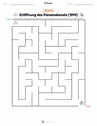 Eröffnung des Panamakanals (1914) druckbare Arbeitsblatt Vorschau