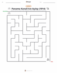 Panama Kanalı'nın Açılışı (1914) yazdırılabilir çalışma sayfası önizlemesi
