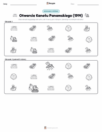 Podgląd drukowalnego arkusza ćwiczeń Otwarcie Kanału Panamskiego (1914)