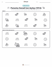 Panama Kanalı'nın Açılışı (1914) yazdırılabilir çalışma sayfası önizlemesi